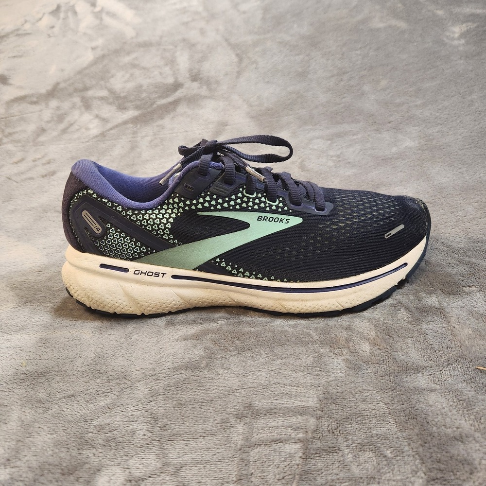 Brooks Shoes Womens 9.5 Blue Ghost‎ 14 Sneaker Athleisure Running 1203561B446